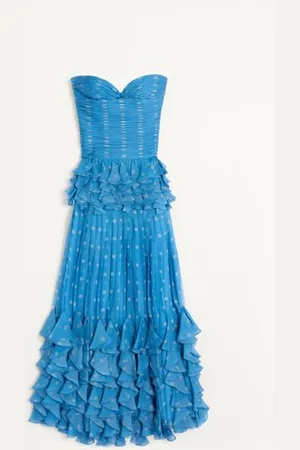 VALENTINO LANGES CHIFFONKLEID MIT PLUSDEPOIS-PRINT Frau 40