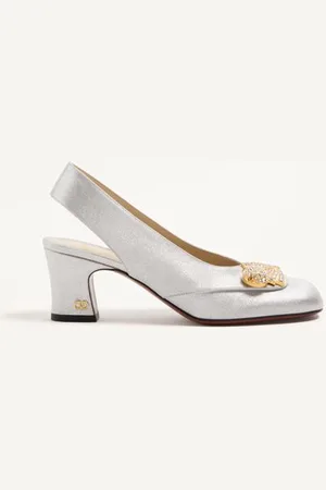 VALENTINO GARAVANI ADAMANTINE SLINGPUMPS AUS GLITZERSTOFF, 60 MM Frau 35.5