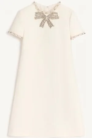 VALENTINO BESTICKTES KURZES CREPE COUTURE KLEID Frau 36