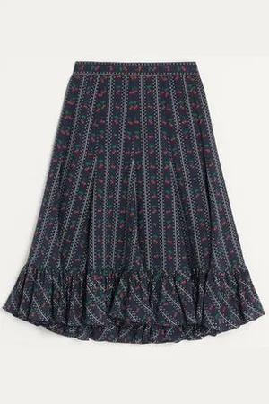 VALENTINO MIDIROCK AUS CREPE DE CHINE MIT CHERRYFIC-PRINT Frau 36