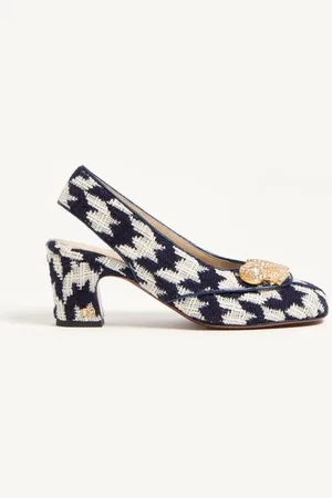 VALENTINO GARAVANI ADAMANTINE SLINGPUMPS AUS TWEED 60 MM Frau 35.5