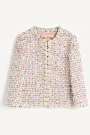 VALENTINO BESTICKTE JACKE AUS RIBBON TWEED Frau 36