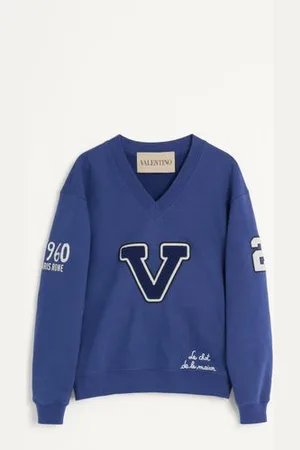 VALENTINO BESTICKTES SWEATSHIRT AUS BAUMWOLLE Frau L