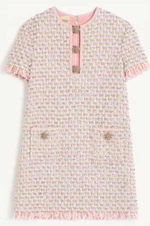 VALENTINO KURZES KLEID AUS BESTICKTEM RIBBON-TWEED Frau 36