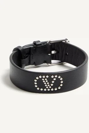 VALENTINO GARAVANI GARAVANI VLOGO SIGNATURE-ARMBAND AUS LEDER UND METALL Mann UNI