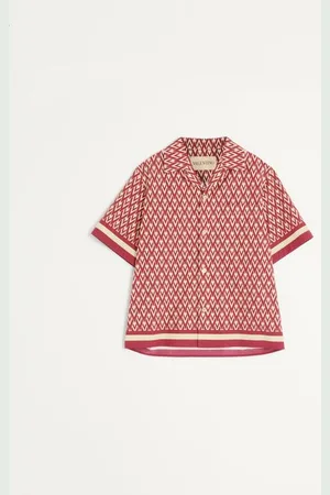 VALENTINO BOWLINGHEMD AUS BAUMWOLLPOPELINE MIT TOUTE LA V PRINT Mann 44