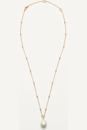 VALENTINO GARAVANI VLOGO SIGNATURE HALSKETTE AUS METALL, PERLEN UND SWAROVSKI® KRISTALLEN Frau UNI
