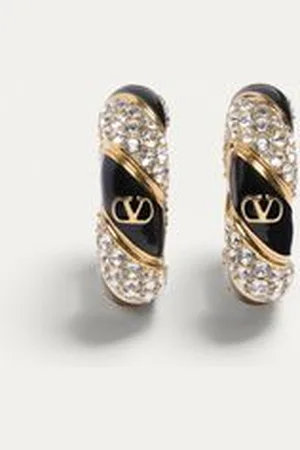 VALENTINO GARAVANI GARAVANI PAS PLUS OHRRINGE AUS METALL, EMAILLE, PERLE UND SWAROVSKI® KRISTALLEN Mann UNI