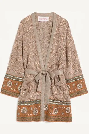 VALENTINO STRICKJACKE MIT LUREX-JACQUARD-MUSTER Frau L