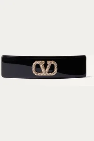VALENTINO GARAVANI VLOGO SIGNATURE HAARSPANGE AUS METALL UND KUNSTHARZ MIT SWAROVSKI®-KRISTALLEN Frau UNI