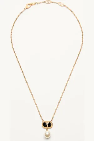 VALENTINO GARAVANI OVALETTE METALLKETTE MIT EMAILLE, KRISTALL UND SWAROVSKI® PERLE Frau UNI