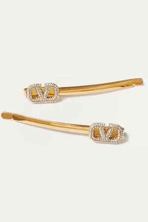 VALENTINO GARAVANI VLOGO SIGNATURE HAARSPANGE AUS METALL UND SWAROVSKI®-KRISTALLEN Frau UNI