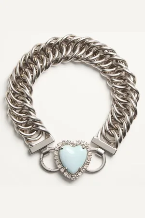VALENTINO GARAVANI COEUR HYPERBOLE CHOKER HALSKETTE AUS METALL, KUNSTHARZ UND SWAROVSKI® KRISTALLEN Frau UNI