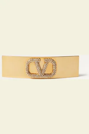 VALENTINO GARAVANI VLOGO SIGNATURE HAARSPANGE AUS METALL UND SWAROVSKI®-KRISTALLEN Frau UNI