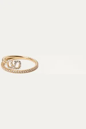 VALENTINO GARAVANI RING VLOGO SIGNATURE AUS METALL MIT SWAROVSKI®-KRISTALLEN Frau 11