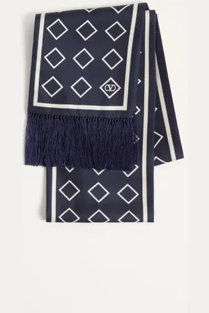 VALENTINO GARAVANI OPTICOOL BANDEAU-SCHAL AUS SEIDE MIT FRANSEN Mann UNI