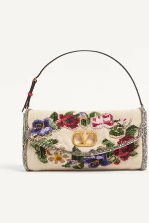 VALENTINO GARAVANI WEICHE, BESTICKTE KLEINE GARAVANI VAIN-SCHULTERTASCHE Frau UNI