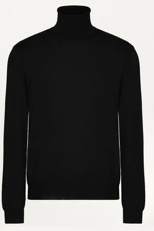 VALENTINO HOCHGESCHLOSSENER PULLOVER AUS WOLLE MIT VLOGO SIGNATURE STICKEREI Mann L
