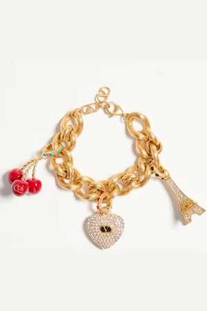 VALENTINO GARAVANI CHEZ ARMBAND AUS METALL, EMAILLE UND SWAROVSKI® KRISTALLEN Frau M