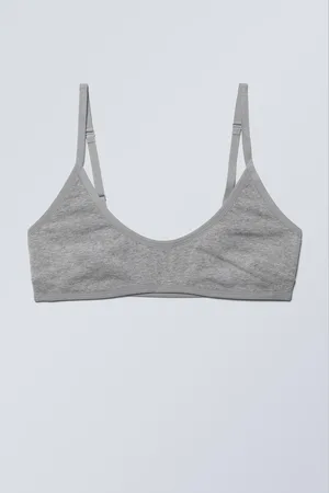 Weekday Baumwoll-Bustier mit tiefem Ausschnitt Inez