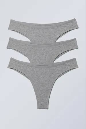 Weekday 3er-Pack Brazilian-Slips Inez aus Baumwolle