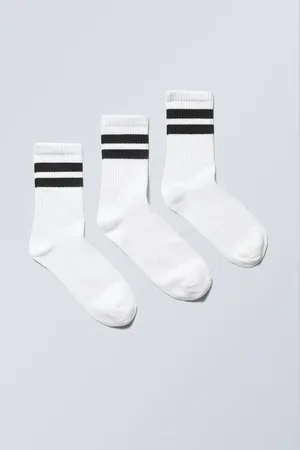 Weekday Gestreifte Sportsocken 3er-Pack