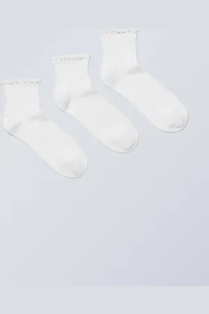 Weekday 3er-Pack kurze Rüschensocken