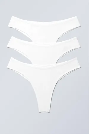 Weekday 3er-Pack Brazilian-Slips Inez aus Baumwolle