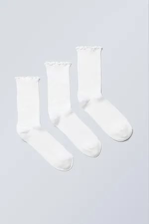 Weekday 3er-Pack Rüschensocken