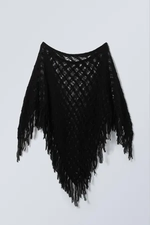 Weekday Gestrickter Poncho aus Wollmischung