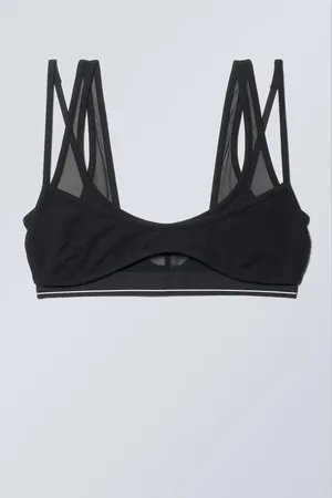 Weekday Doppellagiger BH aus Baumwoll-Mesh