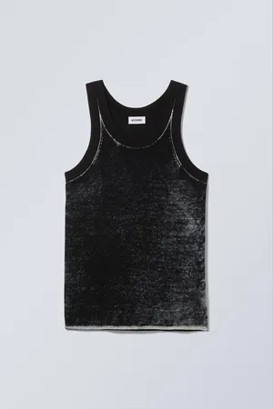 Weekday Strick-Tanktop in Washed-Optik