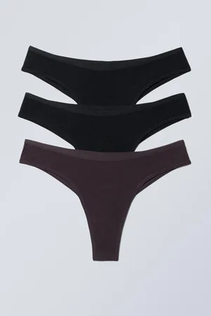 Weekday 3er-Pack Brazilian-Slips Inez aus Baumwolle
