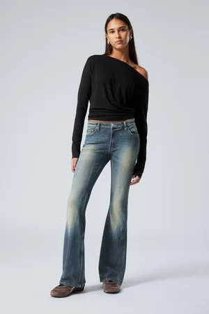 Weekday Flame Low Waist Slim Flared Leg Jeans