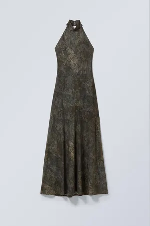 Weekday Maxi-Neckholderkleid mit offenem Rücken