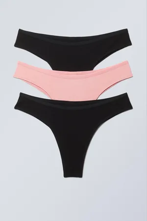 Weekday 3er-Pack Brazilian-Slips Inez aus Baumwolle