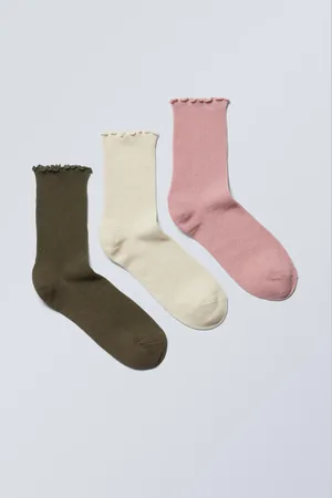 Weekday 3er-Pack Rüschensocken