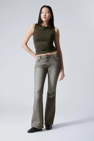 Weekday Flame Low Waist Slim Flared Leg Jeans