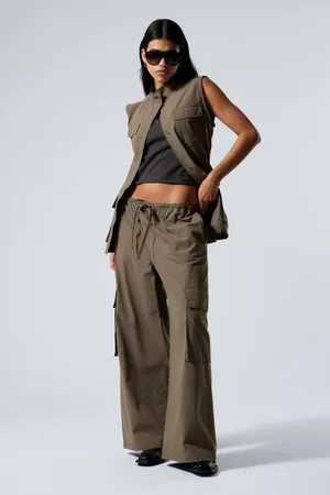Weekday Cargohose mit weitem Bein und Kordelzug
