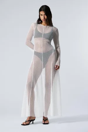Weekday Langärmeliges Maxikleid aus Netzstoff