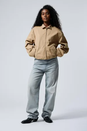 Weekday Lockere Zip-Jacke aus Baumwoll-Twill