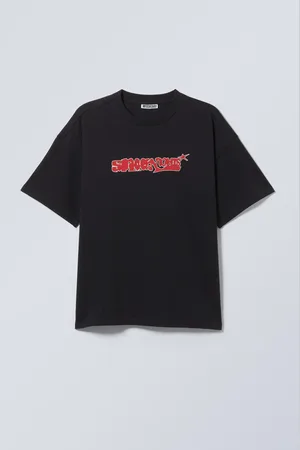 Weekday Bedrucktes kastiges T-Shirt