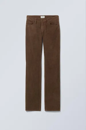 Weekday Schmal geschnittene Cordhose mit niedriger Taille