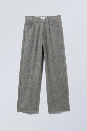 Weekday Astro - Baggy-Hose mit Fischgrätmuster