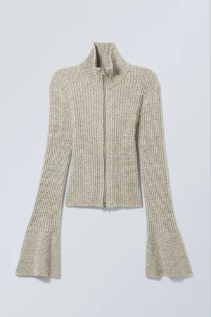 Weekday Zip-Cardigan aus Chenille