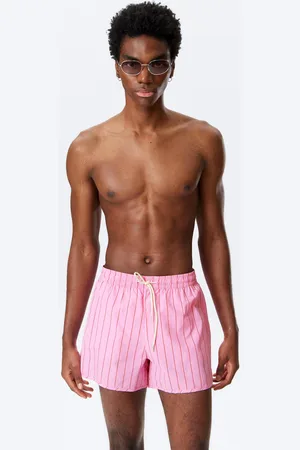 Weekday Gestreifte, strukturierte Schwimmshorts