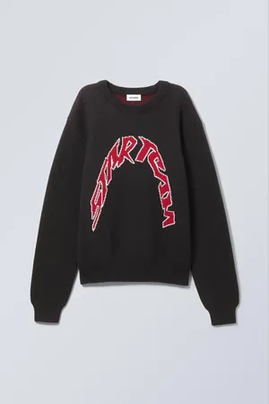 Weekday Grafischer Jacquard-Strickpullover