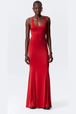 Weekday Sportliches Fit-and-Flare-Maxikleid