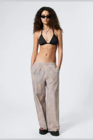 Weekday Weite Low-Waist-Hose aus gebleichter Baumwolle