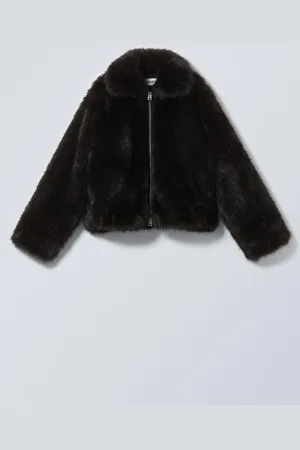 Weekday Yara - Oversized-Jacke aus Kunstpelz